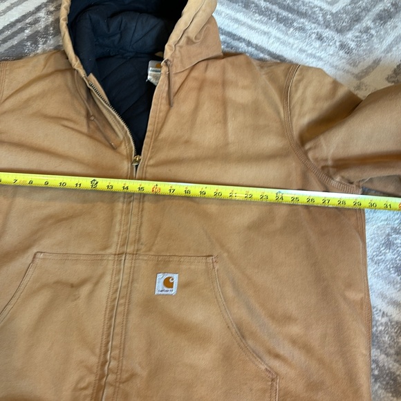 Carhartt FLANNEL LINED ACTIVE JAC VTG made USA DUCK 3 WARMEST RATING MEN XL Tall - Picture 9 of 13